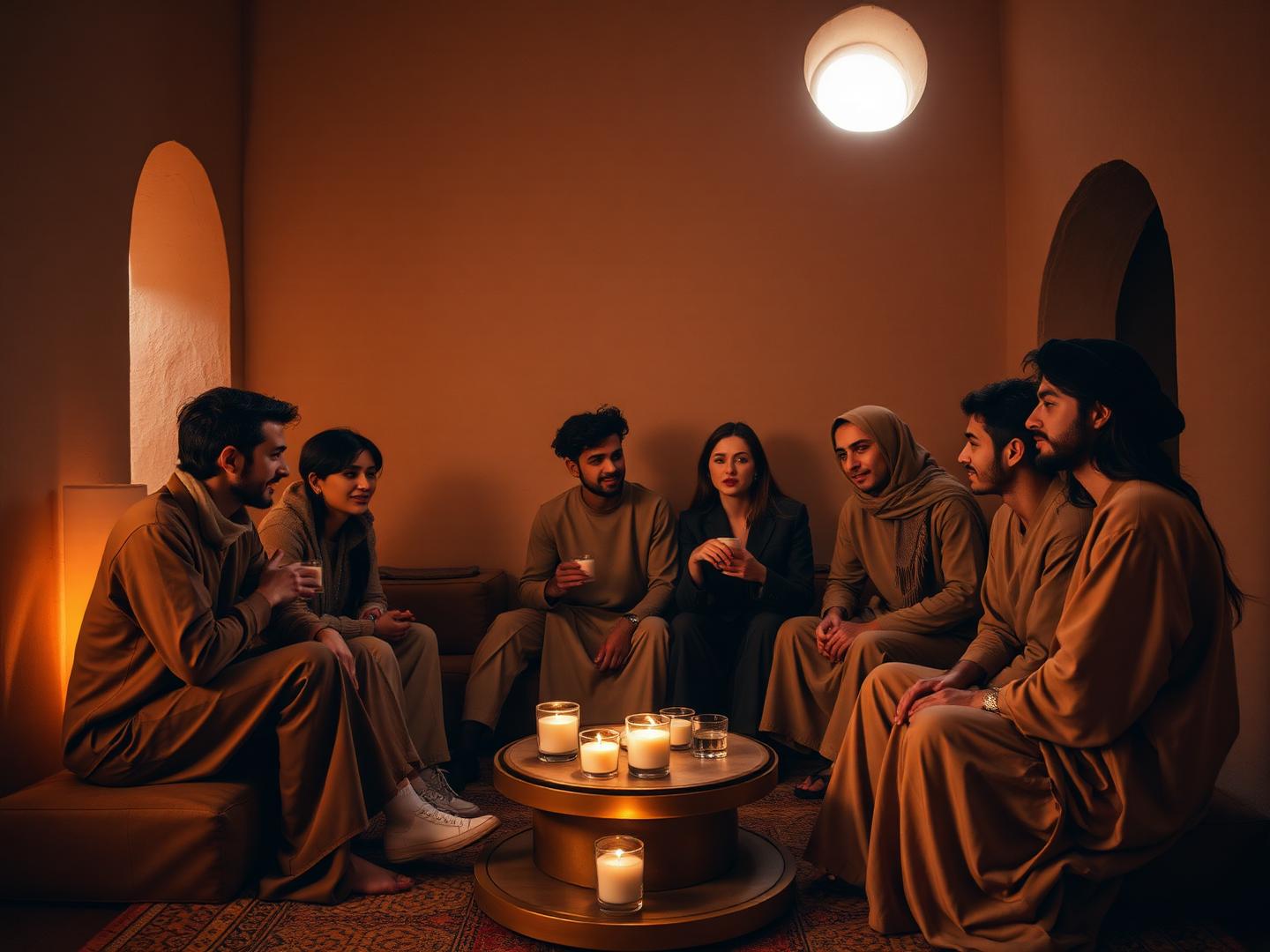 The SABR community gathered in a candlelit majlis