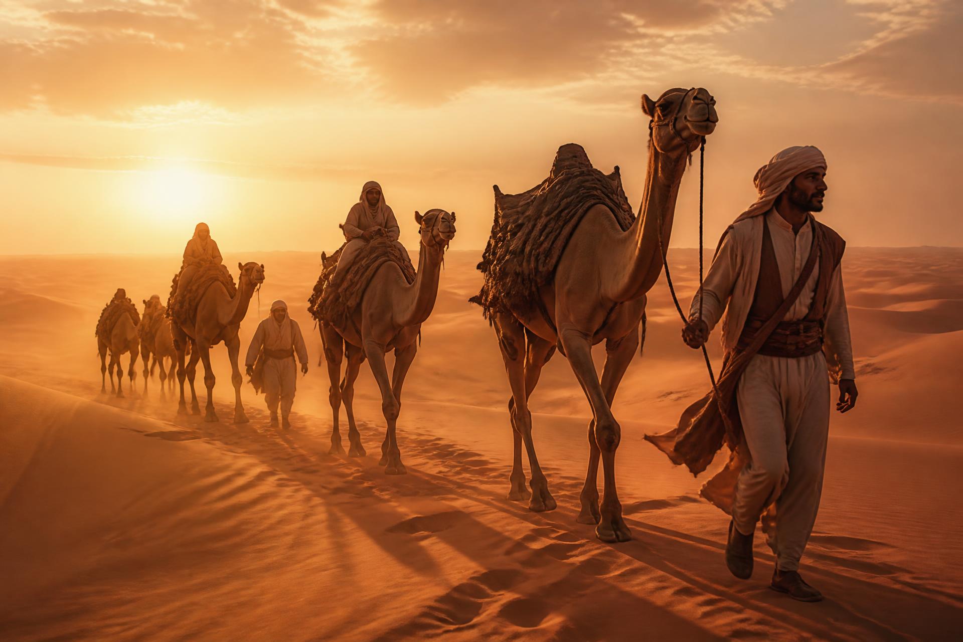 Desert dunes at sunrise